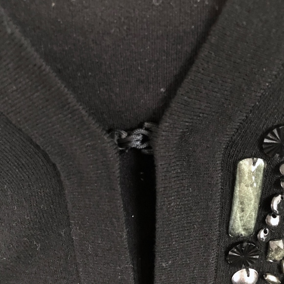 White House Black Market Embellished Cropped cardigan Sweater - Picture 6 of 8